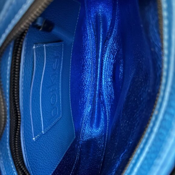 Botkier Beatrice Saddle Bag w Crossbody & Shoulder Straps Peacock Blue NWT - Picture 5 of 9